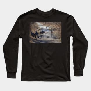 Turkey and Sandhill Crane Long Sleeve T-Shirt